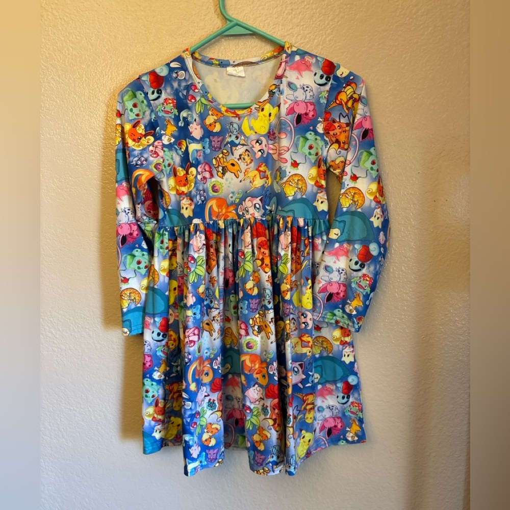 Girls Pokémon Character Twirl Dress – Size 10/12 – Long Sleeve